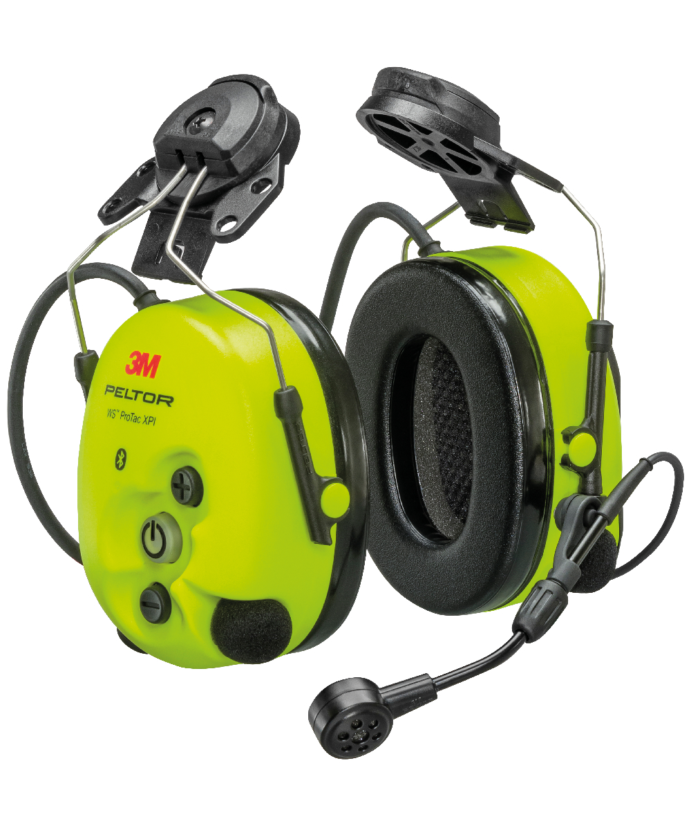 3M Peltor WS ProTac XPI Forestry Gehrschutz mit Bluetooth, fr Helmbefestigung, Neongrn, SNR31 dB(A), XX74127