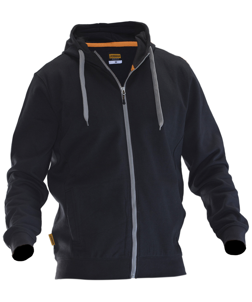 Jobman Sweatshirt Jacke / Sweatjacke 5400 Schwarz, Schwarz, XXJB5400S