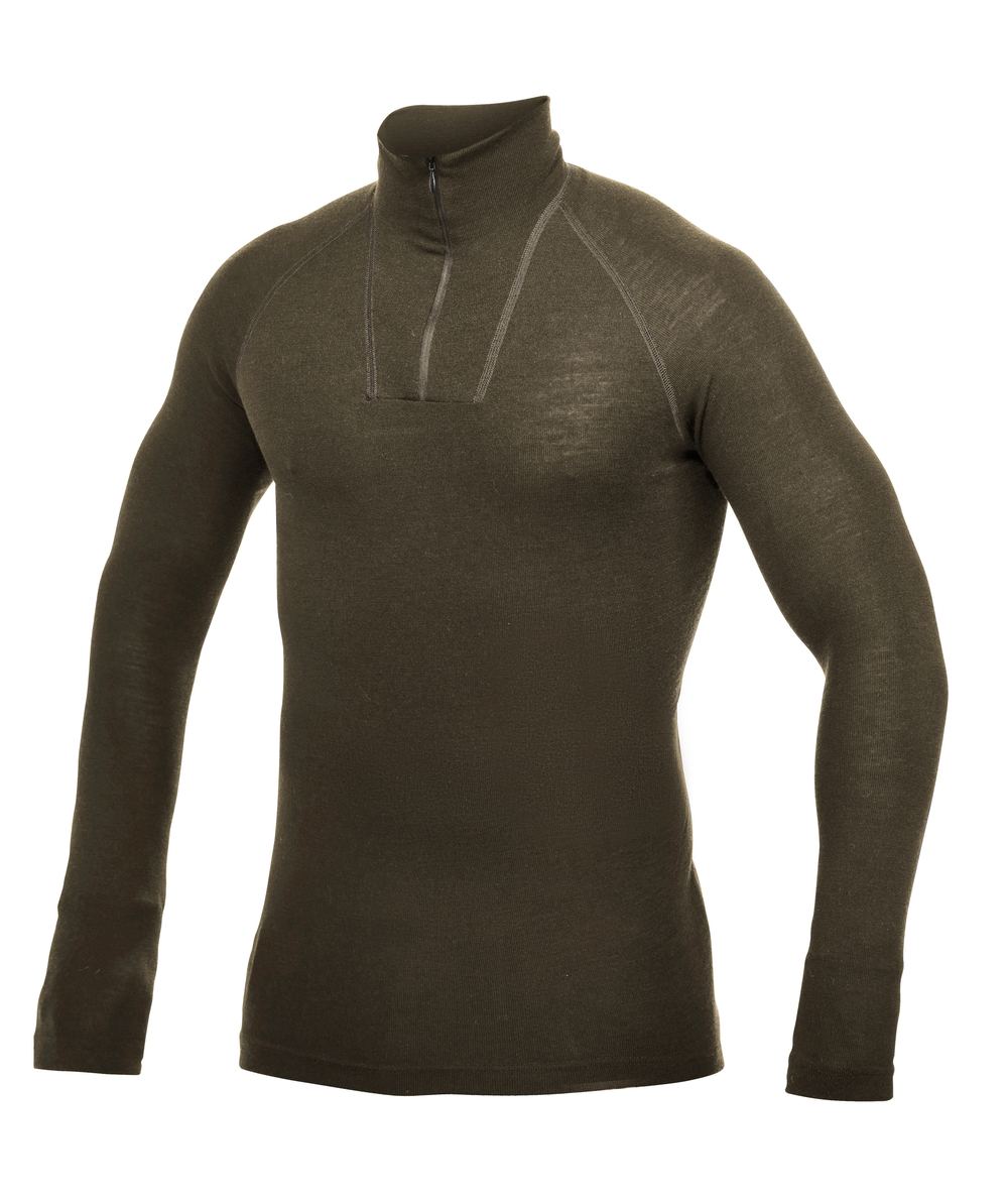 Woolpower Zip Turtleneck Lite Rollkragenhemd /Merino Shirt Langarm pine green, XXWP7221GR