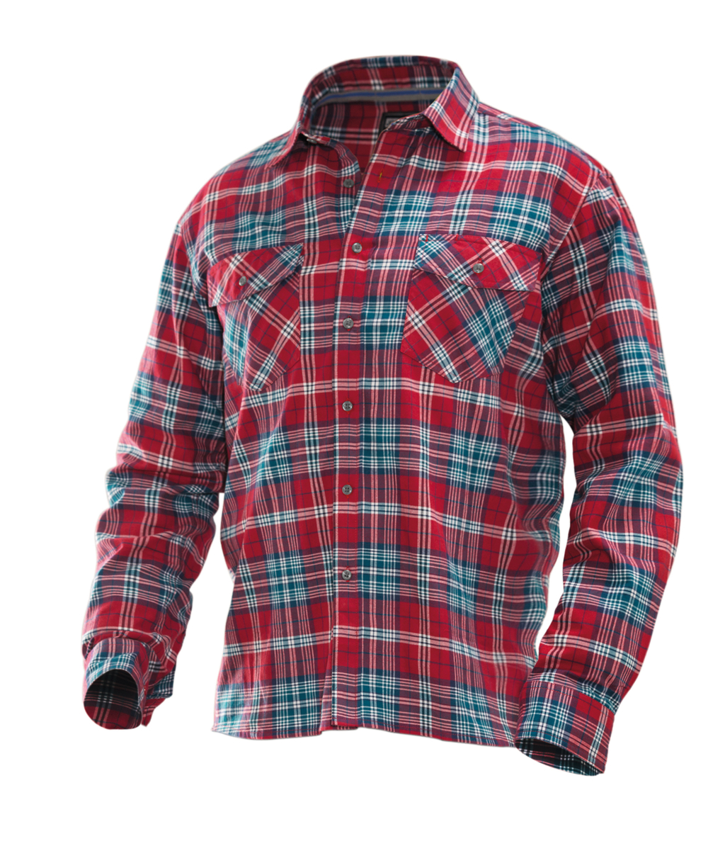 Jobman Flanellhemd 5138 Rot, Rot, XXJB5138R