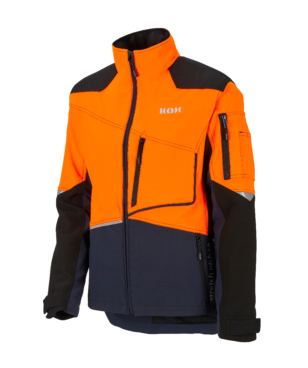 KOX Forstjacke Stretch Elch 2.0 Dunkelblau/Orange, Dunkelblau/Orange, XX71419