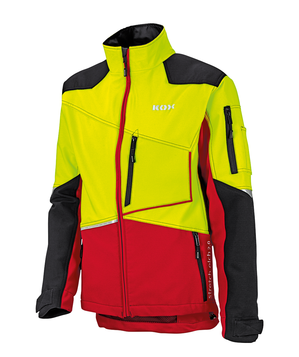 KOX Forstjacke Stretch Elch 2.0 Rot/Gelb, Rot/Gelb, XX71420