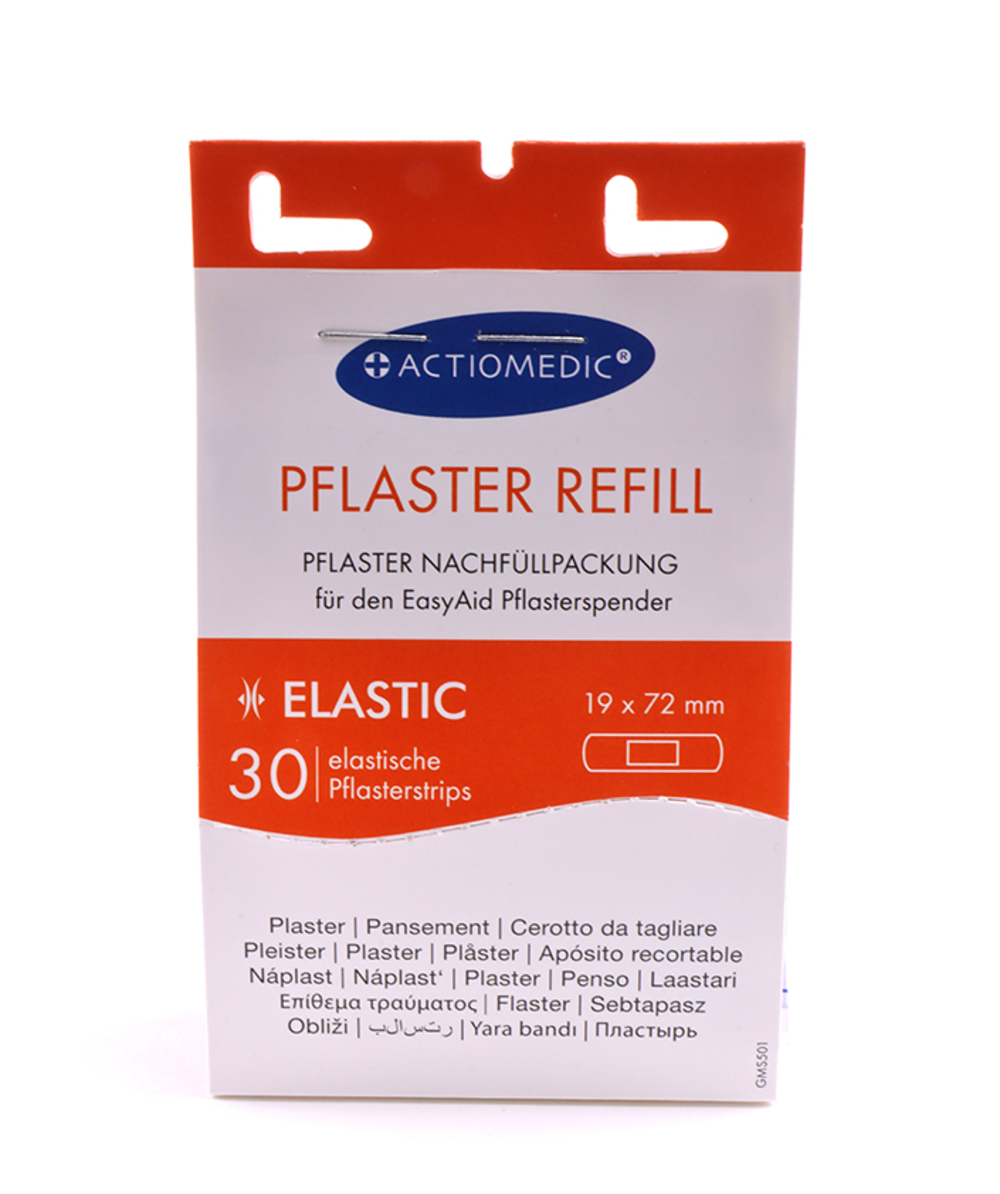 Actiomedic EasyAid Refill Strips Elastic, Nachfllset mit 30 Pflaster Strips, XX73539-02