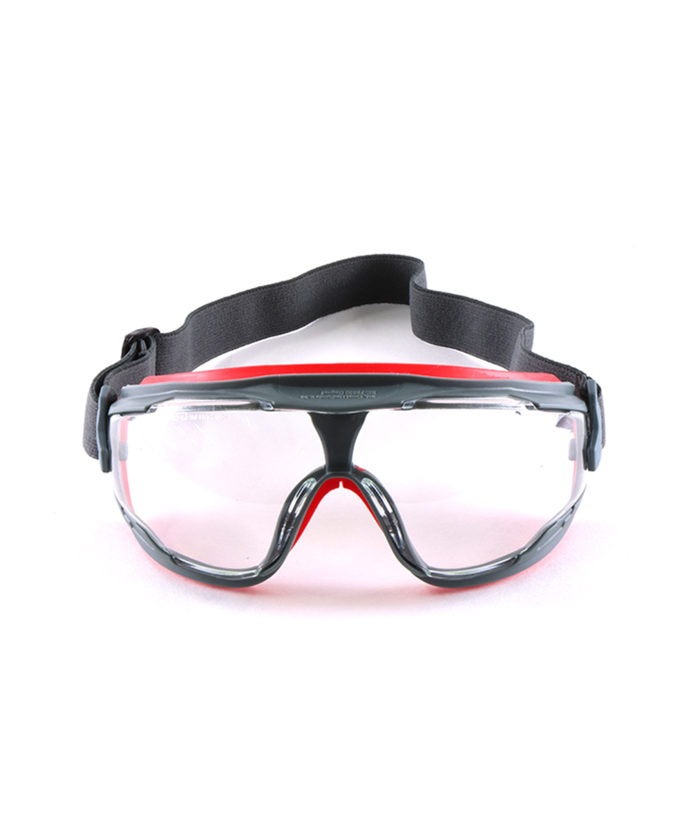 3M Goggle Gear 500 Schutzbrille/ Vollsichtbrille, Grau/Rot in schlankem Design, XX74511