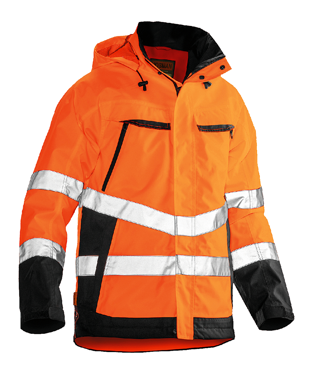 Jobman Softshelljacke HiVis 1283 Orange/Schwarz, Orange/Schwarz, XXJB1283O